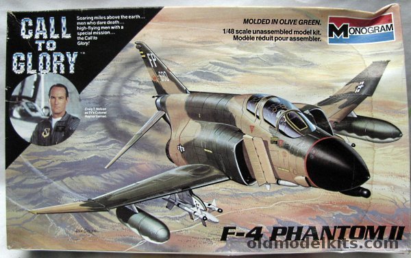 Monogram 1/48 F-4 Phantom II Col Robin Olds 1967 / Capt Steve Ritchie 1972 / 23rd TFS Germany - In Call To Glory Box, 5800 plastic model kit